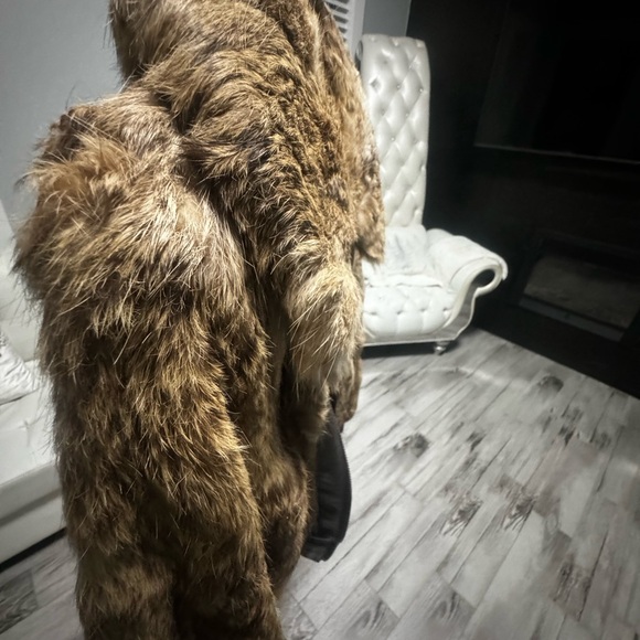 Dino Ricco Vintage Brown Authentic Rabbit Fur Coat size Medium - Picture 3 of 7
